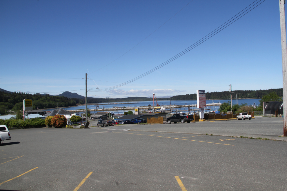 The view from The Rock's Edge cafe at Port McNeill, BC