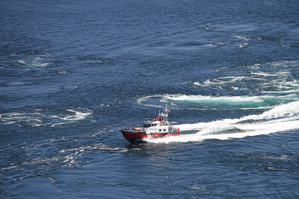 Coast Guard Search and Rescue Lifeboat Cape Palmerston at Ripple Rock, BC