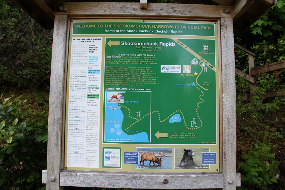 Skookumchuck Narrows sign