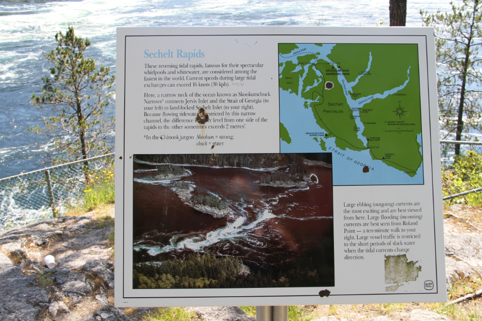 Sechelt Rapids sign