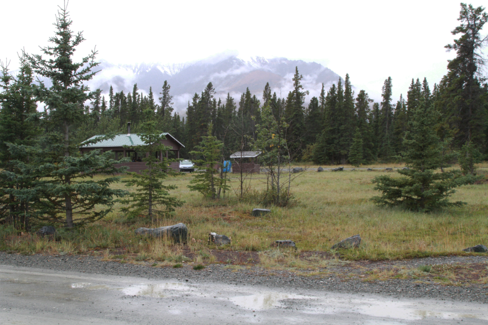 A rainy day at Congdon Creek Campground on Kluane Lake, Yukon