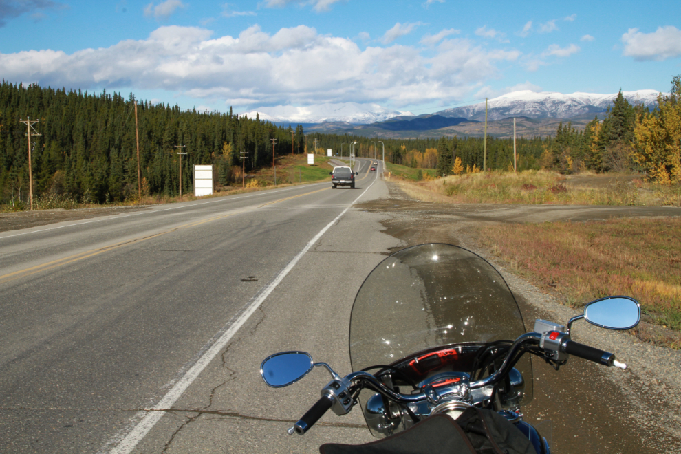 On the Alaska Highway at the western edge of Whitehorse