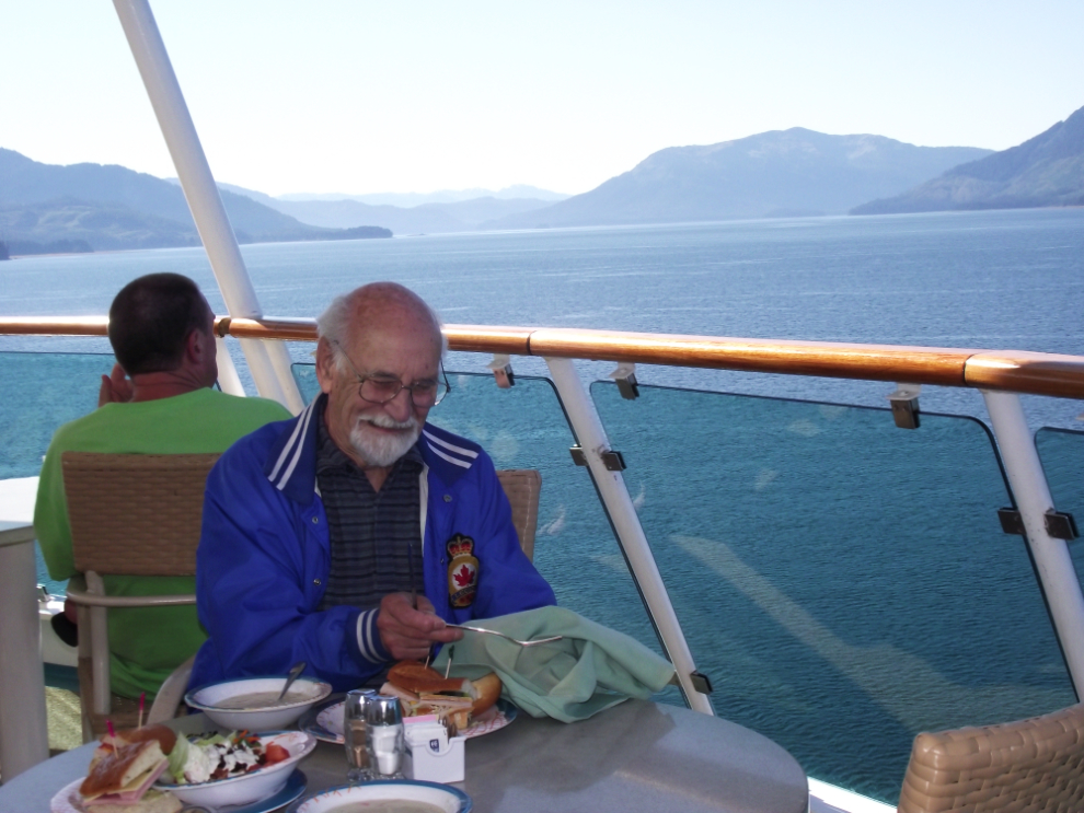 Lunch on the back of the Windjammer on Deck 11 of the Radiance of the Seas