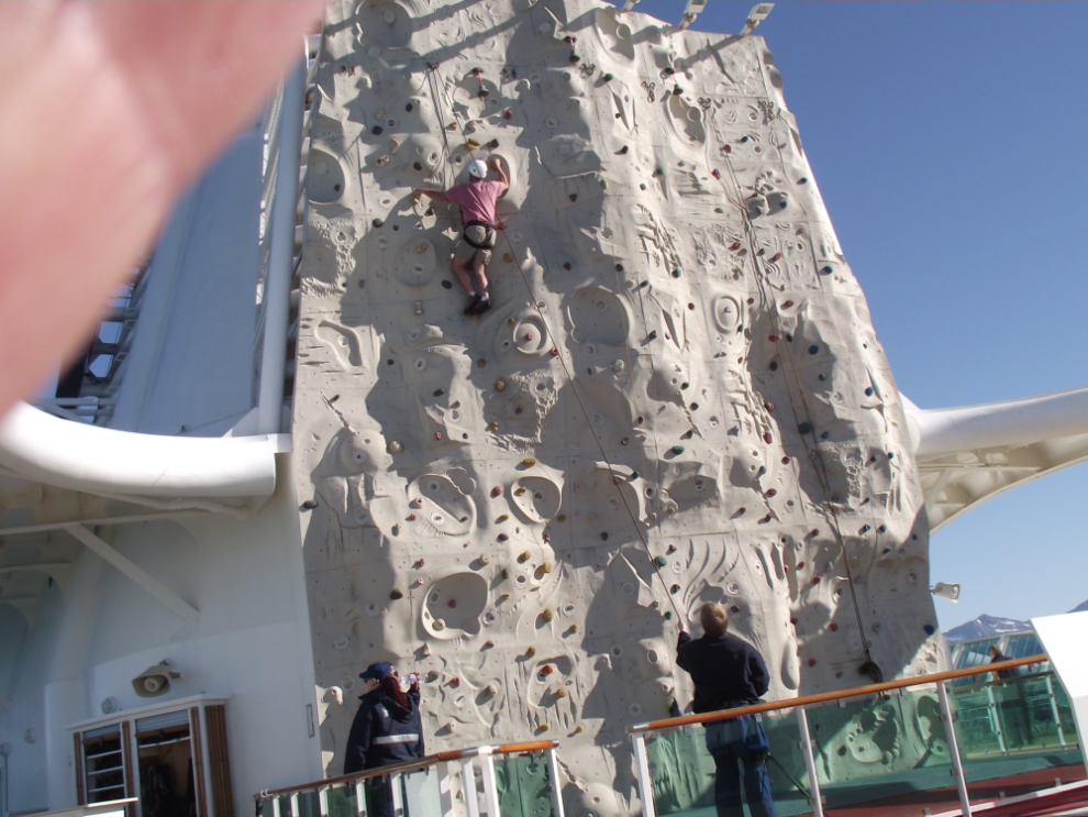 At 60 years old, I was up the rock climbing wall on the cruise ship Radiance of the Seas