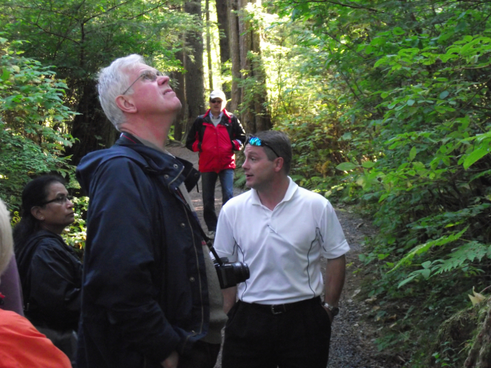 Learning about medicinal plants at Sitka, Alaska