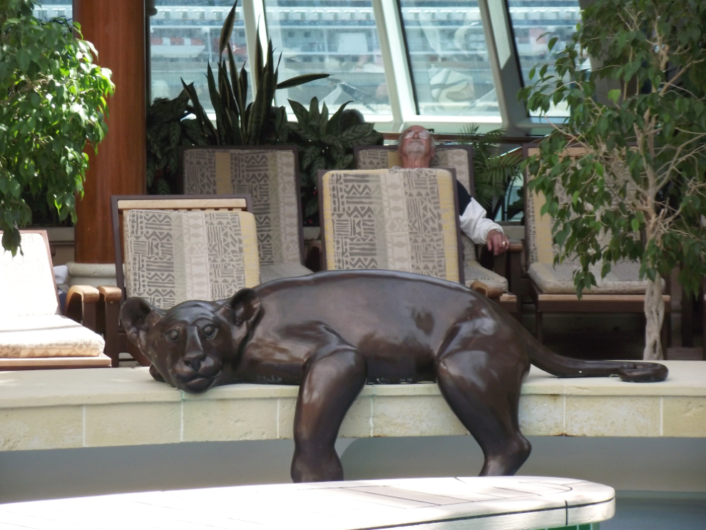 The Solarium's panther on the cruise ship Radiance of the Seas