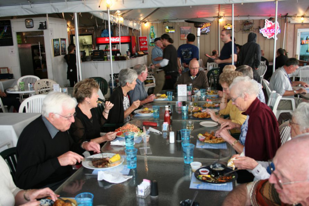 My tour group at Phyllis’s Cafe and Salmon Bake in Anchorage