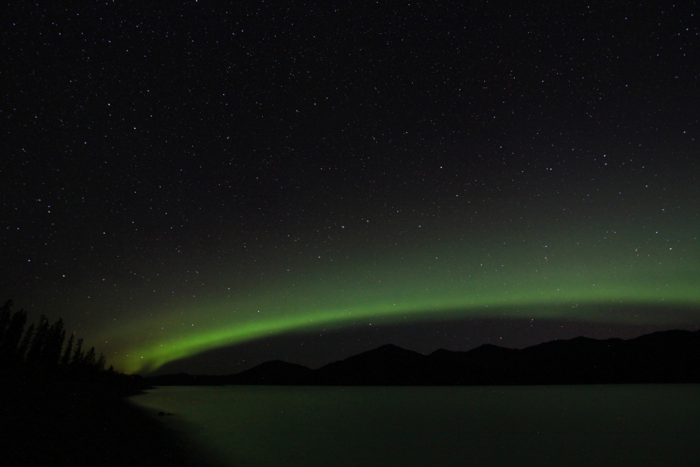 Aurora borealis at Kluane Lake, Yukon