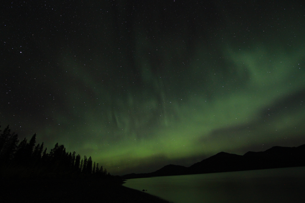 Aurora borealis at Kluane Lake, Yukon