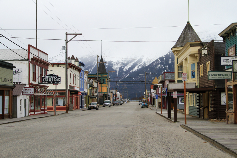 A quiet day on Broadway in Skagway, Alaska