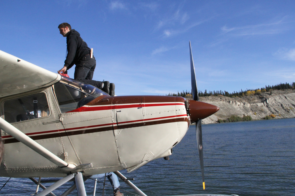 Getting the floatplane ready to go