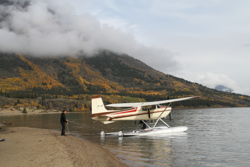 Float plane on Lake Bennett, Yukon