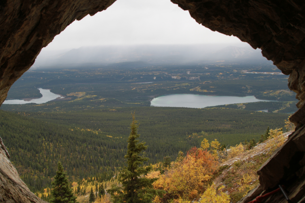 The amazing view from the Grey Mtn cave, Whitehorse