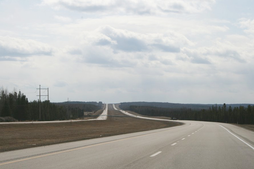 The highway south of Fox Creek, Alberta.