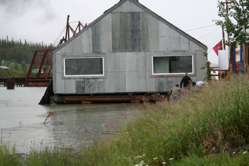 Historic railway warehouse in Carcross, Yukon