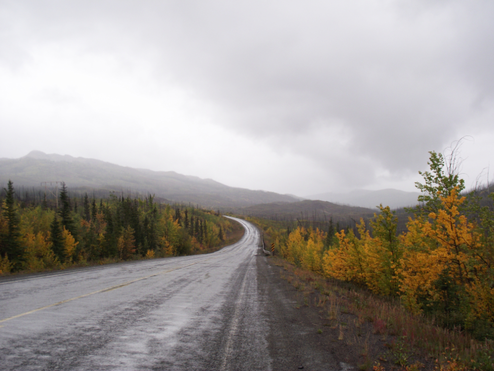 A rainy day on the North Klondike Highway