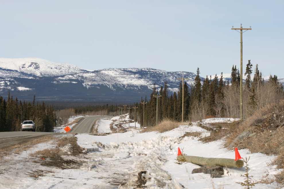 New power line being built along the South Klondike Highway