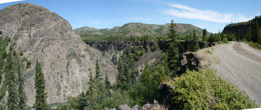 The Tahltan River, from the lava cliffs at Km 90 of the Telegraph Creek Road