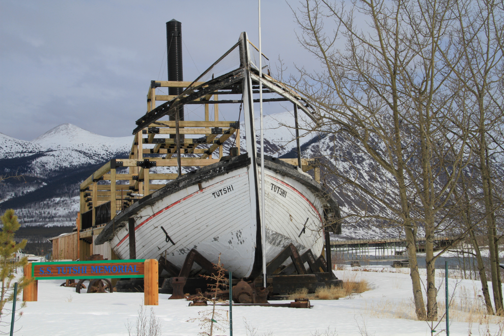 The SS Tutshi memorial in Carcross, Yukon