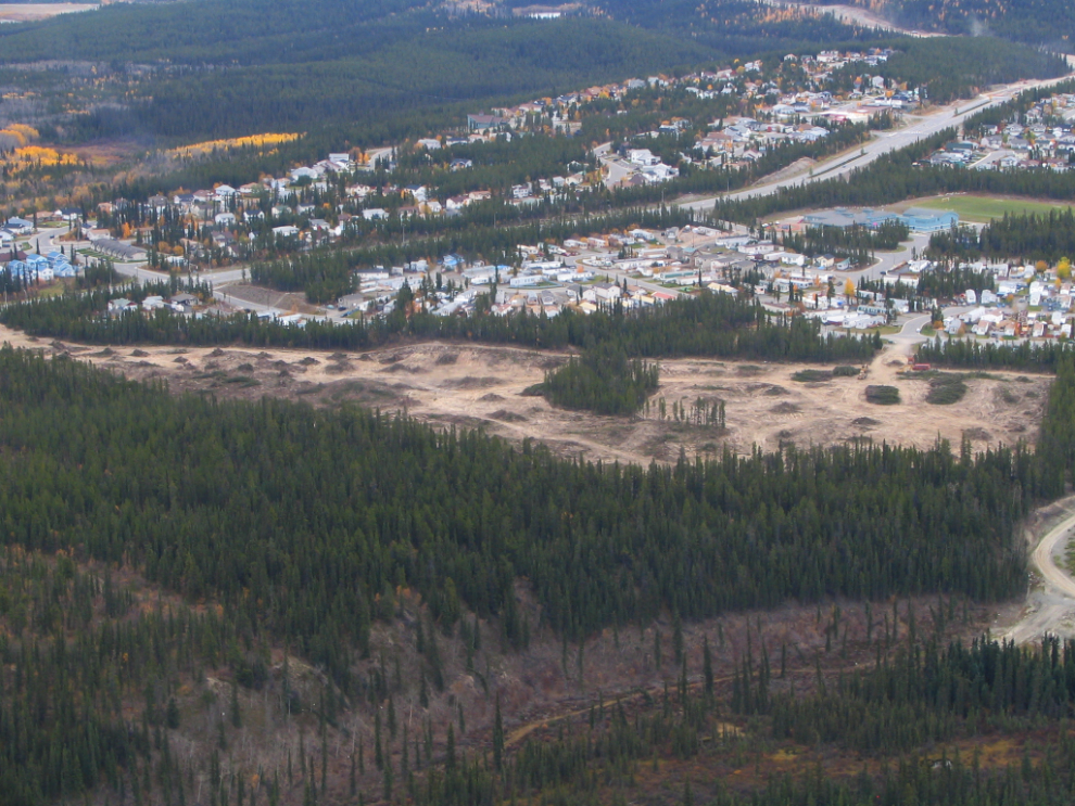 A helicopter view of the Ingram subdivision at Whitehorse