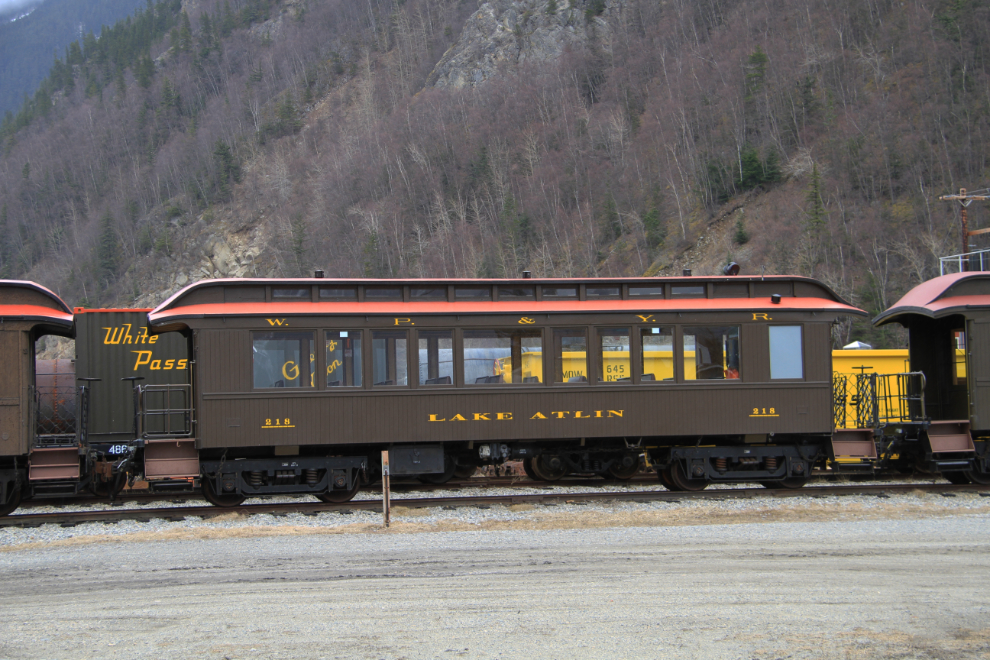 White Pass & Yukon Route railway passenger car Lake Atlin