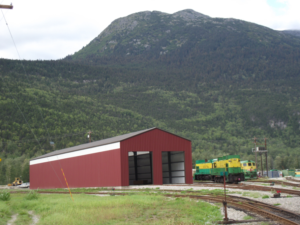 New WP&YR train shop at Skagway