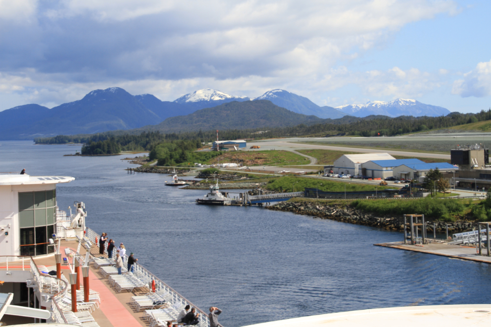 The Ketchikan airport, seen from our cruise ship