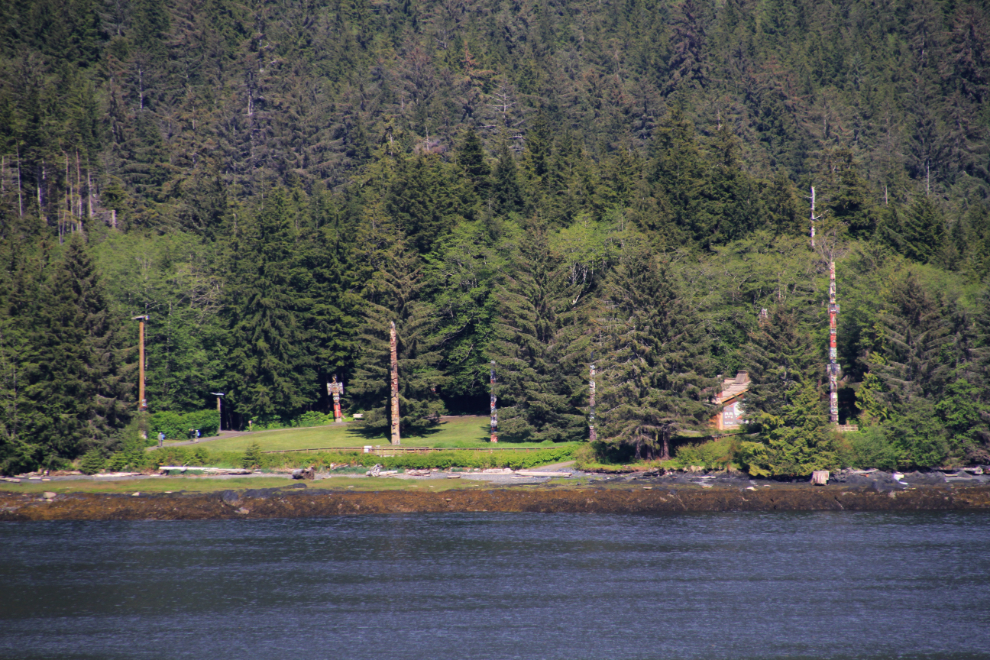 A distant look at Totem Bight park.