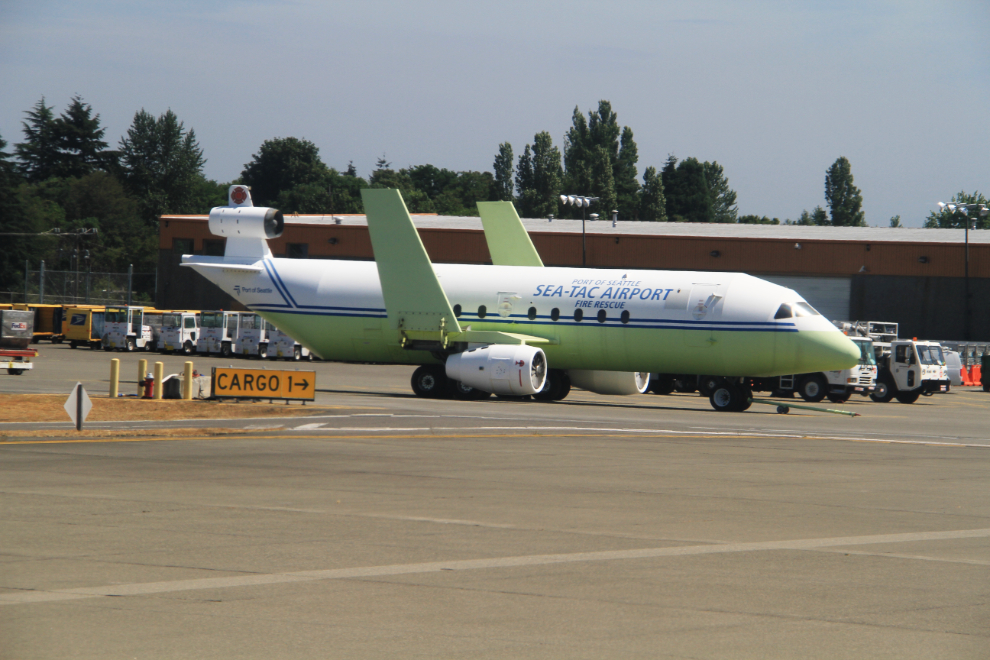 Fire Rescue training aircraft mockup at Sea-Tac