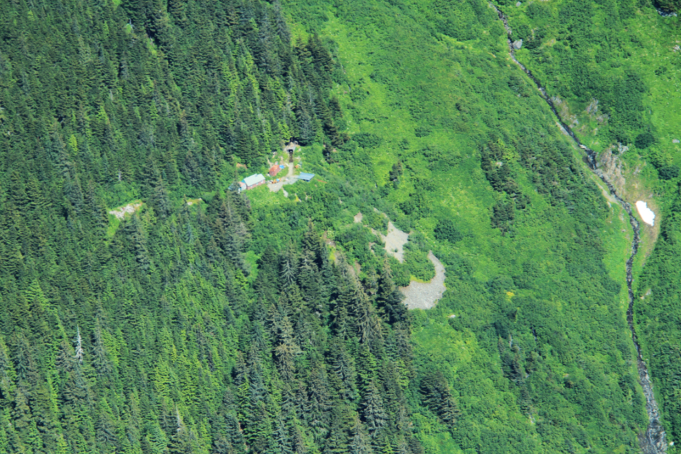 Abandoned gold mine north of Berners Bay, Alaska