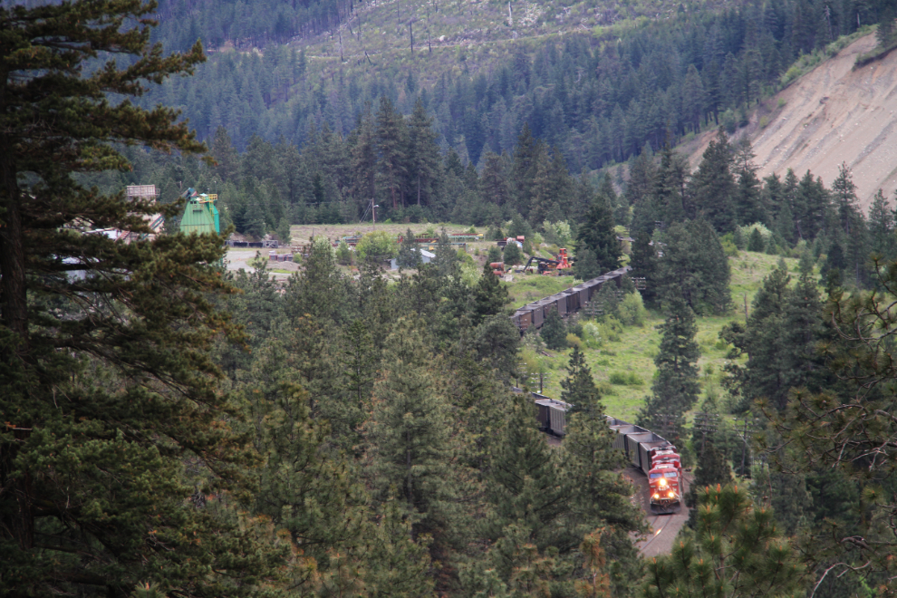 A coal train in the Fraser Canyon