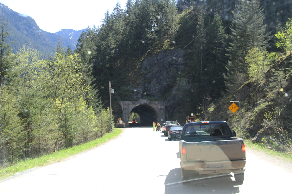 A delay at a Fraser Canyon tunnel