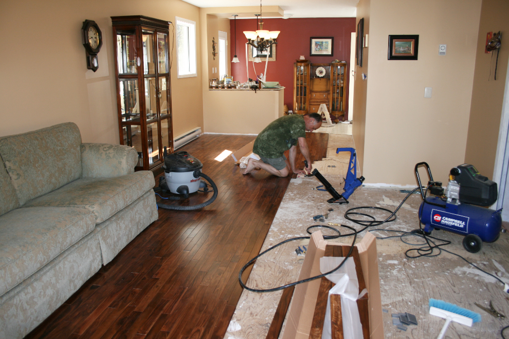 Installing a hardwood floor