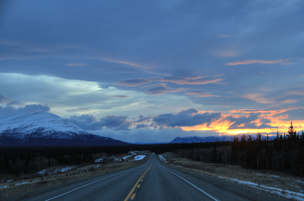 Sunset at Alaska Highway Km 1531