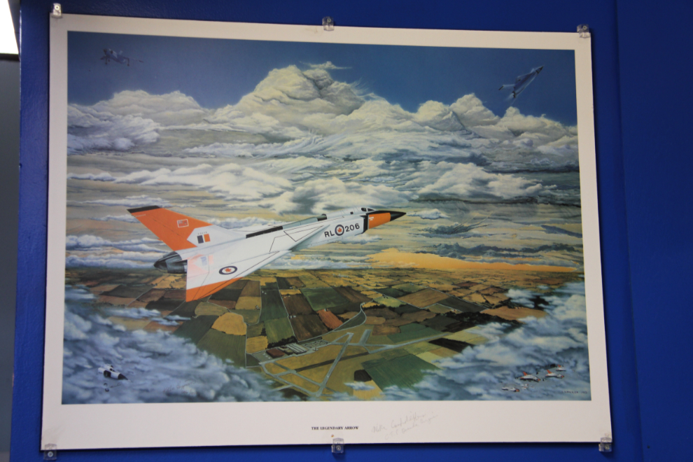Avro Arrow painting in the British Columbia Aviation Museum, Sidney