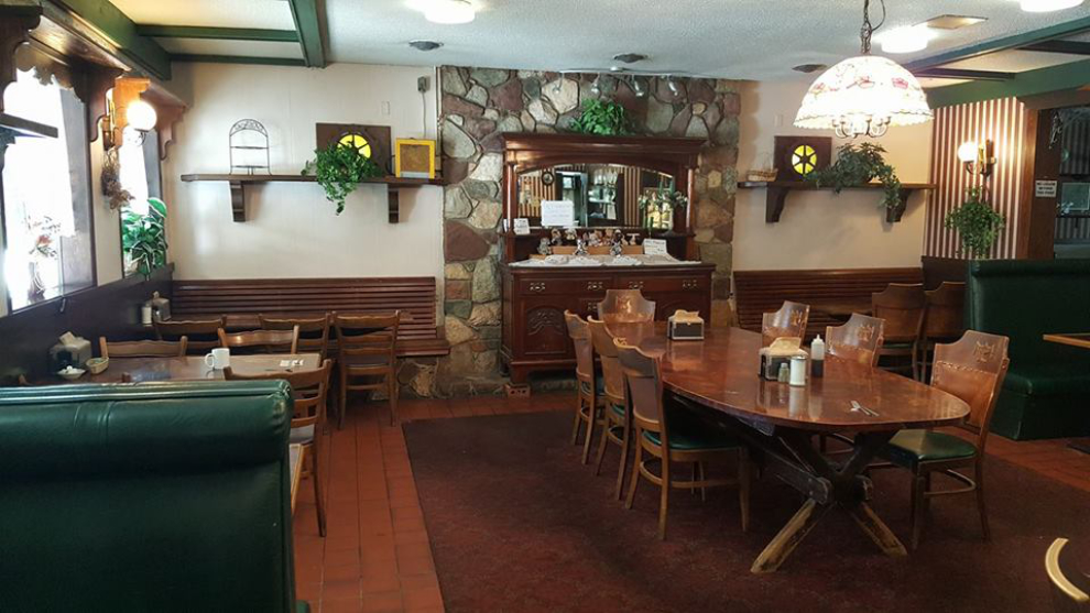 The interior of the Canyon Alpine Cafe in the Fraser Canyon