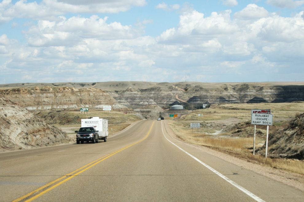Approaching Drumheller, Alberta, from the west