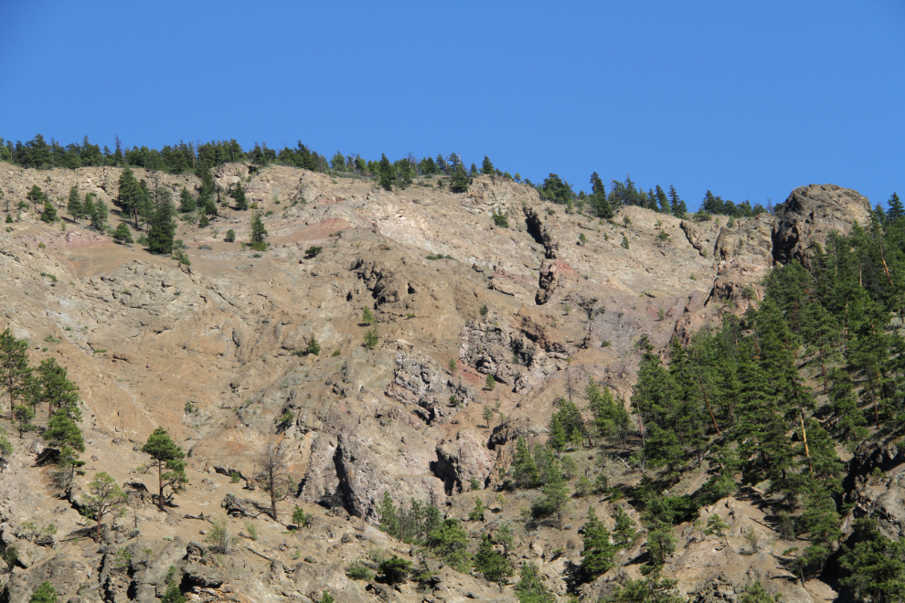 Cliffs above Gold Pan Provincial Park, BC