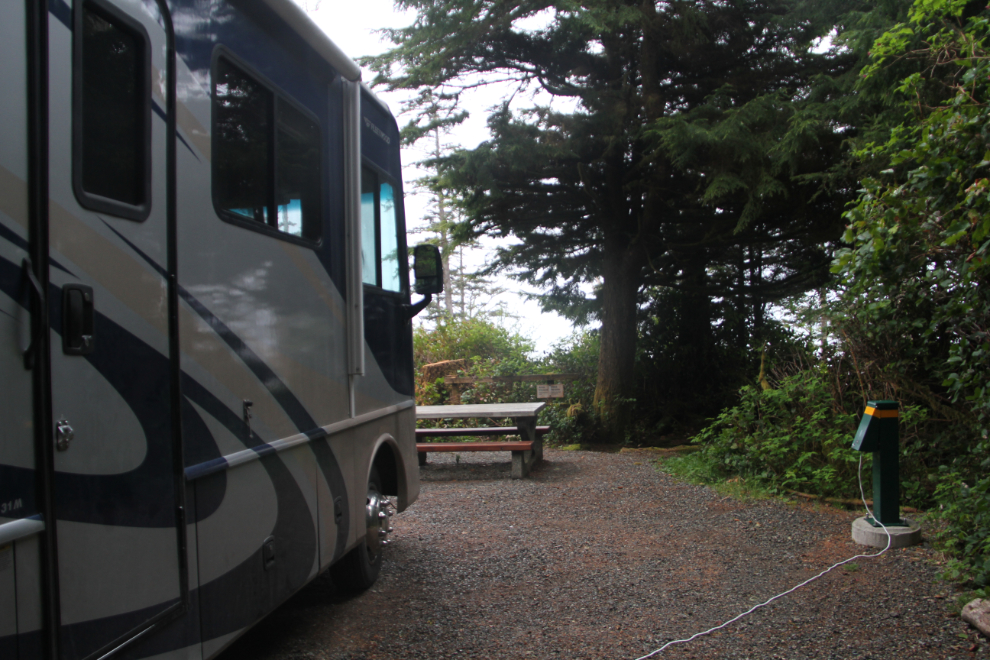 Site #76 at Green Point Campground, Pacific Rim National Park