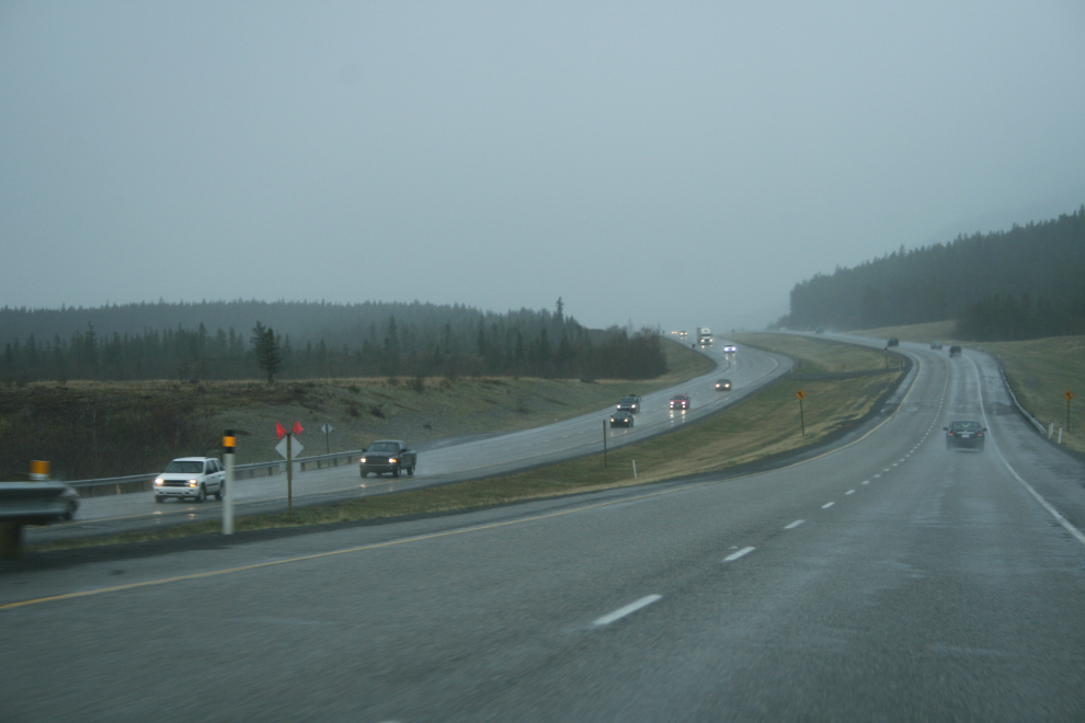 A wild thunderstorm on Alberta Highway 1