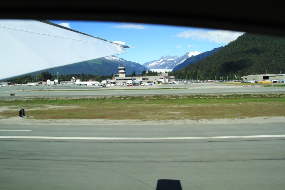 Taking off from Juneau airport