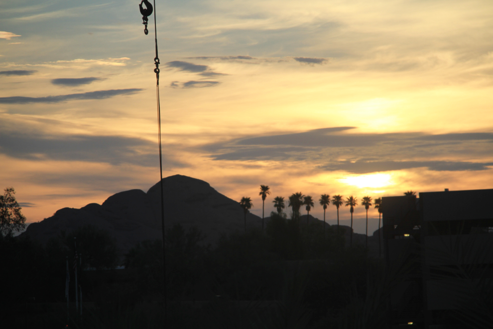 Sunrise from the Aloft Phoenix Airport Hotel, Arizona
