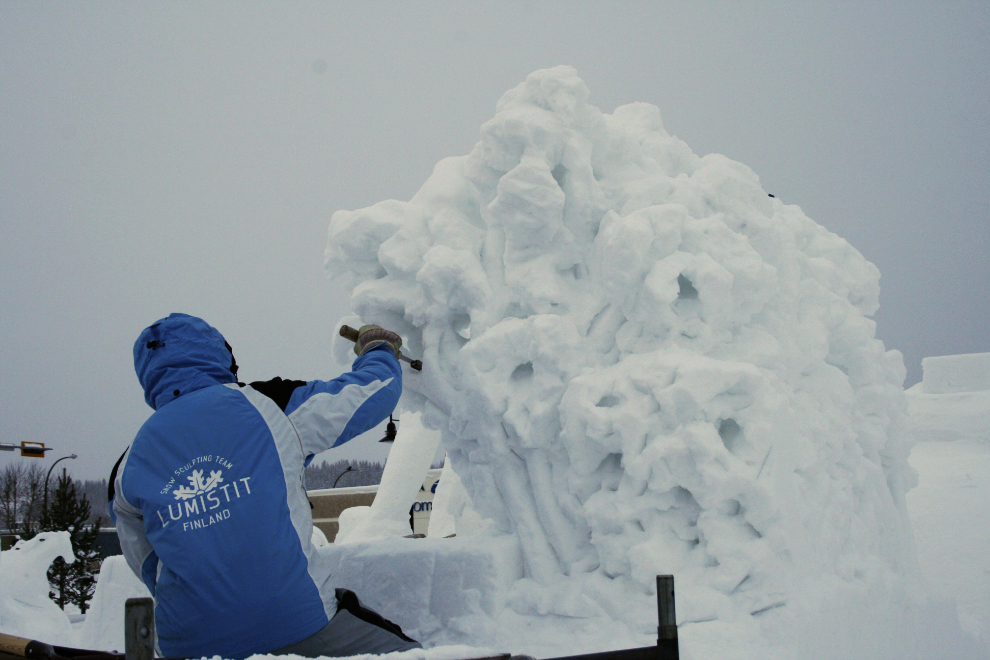 Yukon Sourdough Rendezvous snow carving