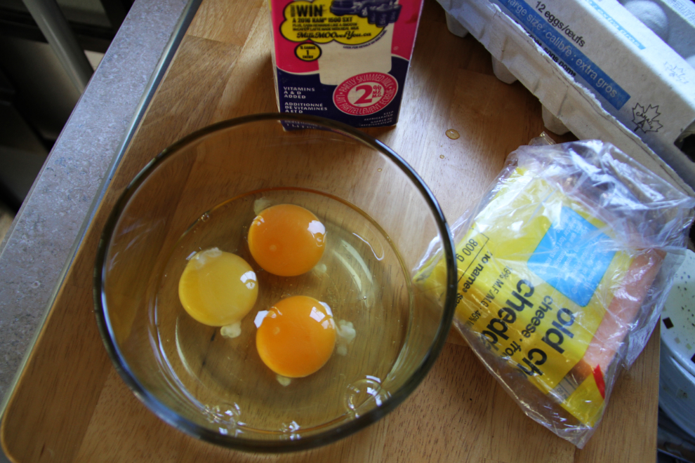 Wonderful Yukon eggs compared to a factory egg