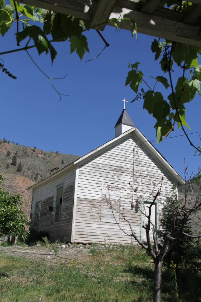 A long-abandoned church in downtown Spences Bridge, BC 