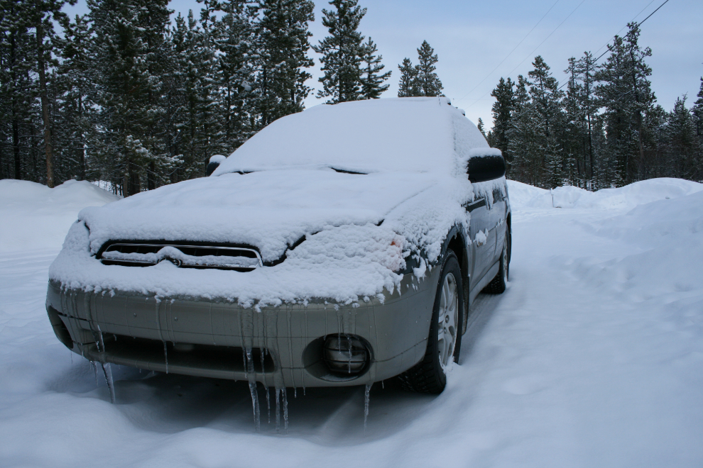 My iced-up Subaru Outback
