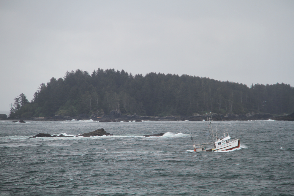 Fishboat seen from the Wild Pacific Trail, Ucluelet