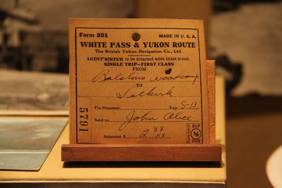 British Yukon Navigation Company sternwheeler ticket at the Royal British Columbia Museum