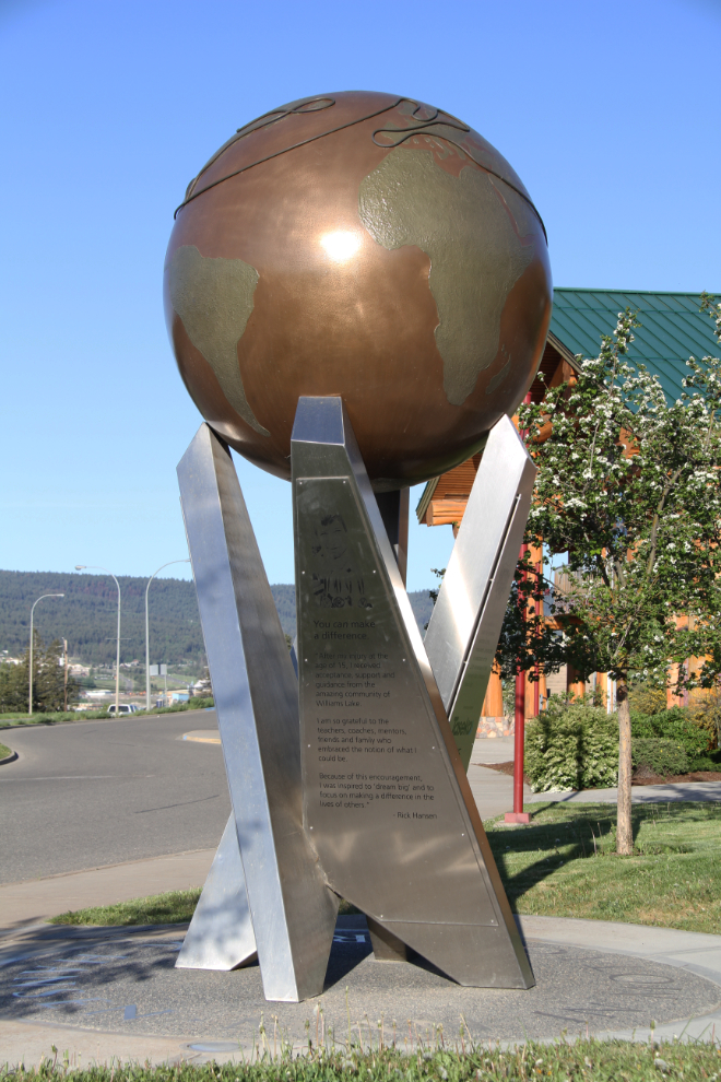 Rick Hansen monument in Williams Lake, BC
