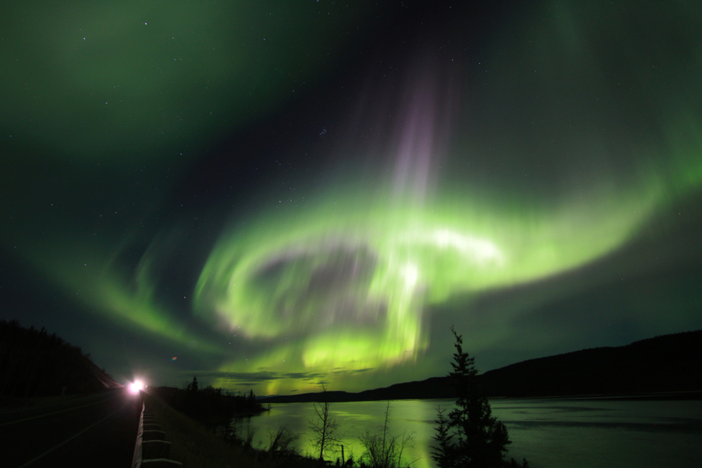 Aurora borealis at Whitehorse, Yukon